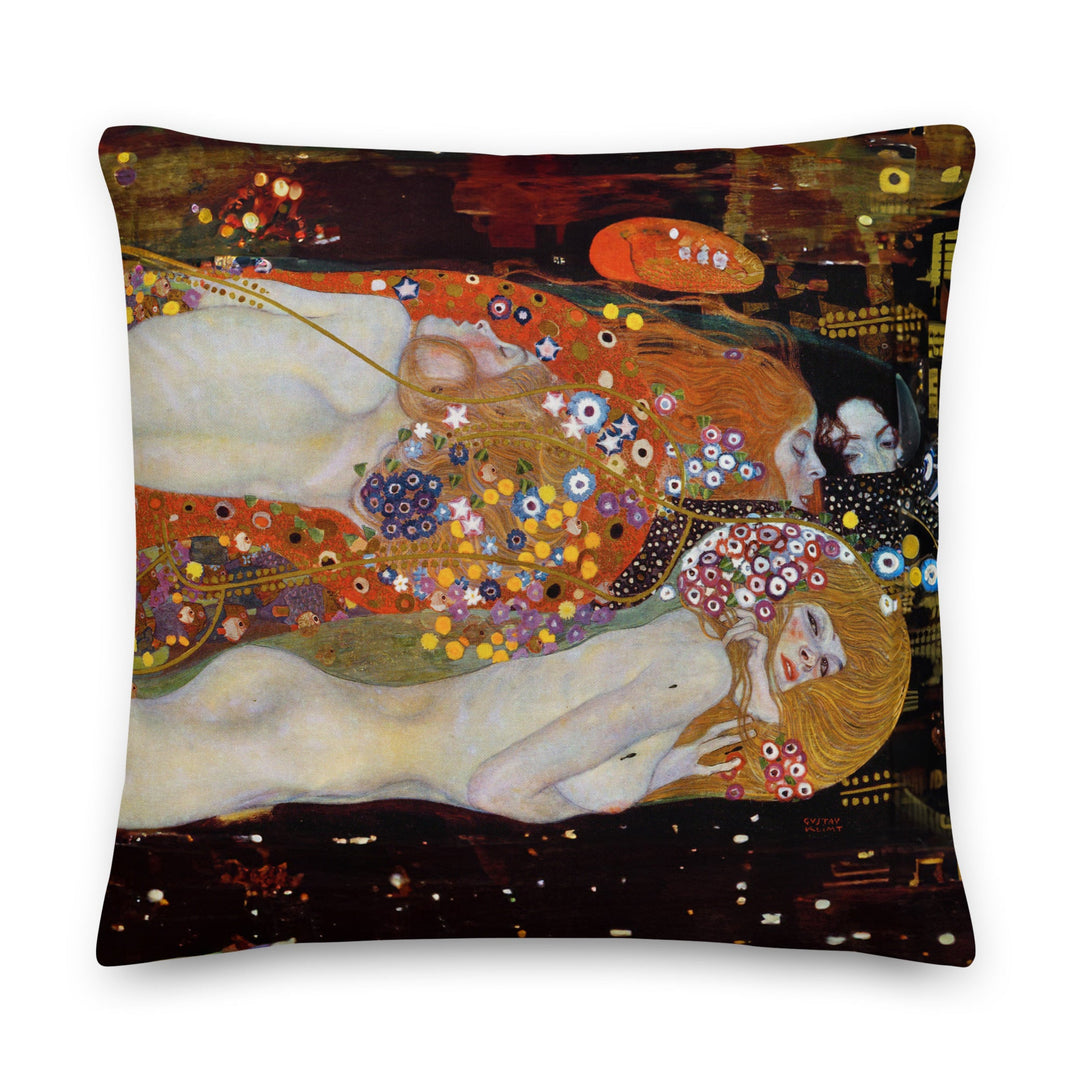 Premium-Kissen - Gustav Klimt, Wasserschlangen II Gustav Klimt 56x56 cm (22″×22″) artlia