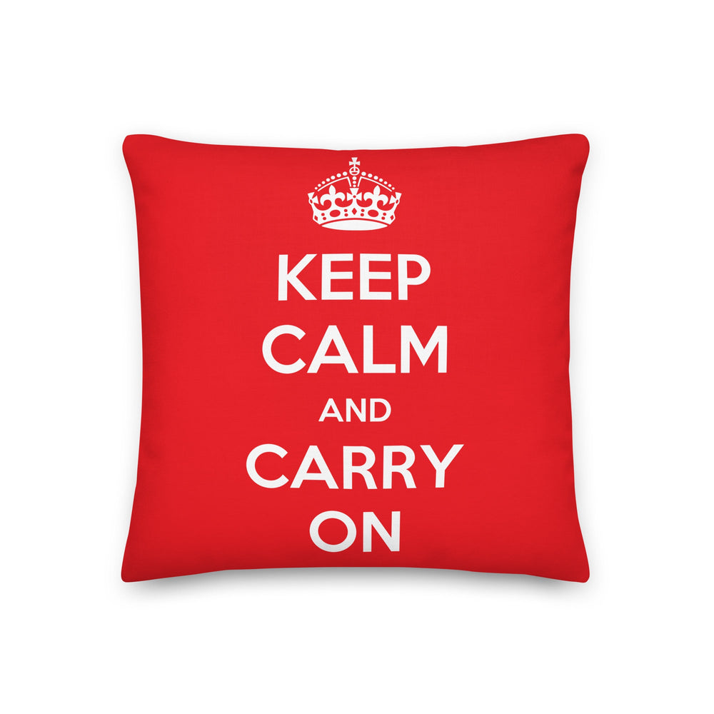 Premium-Kissen Keep Calm and Carry on British Government 46x46 cm (18″×18″) artlia