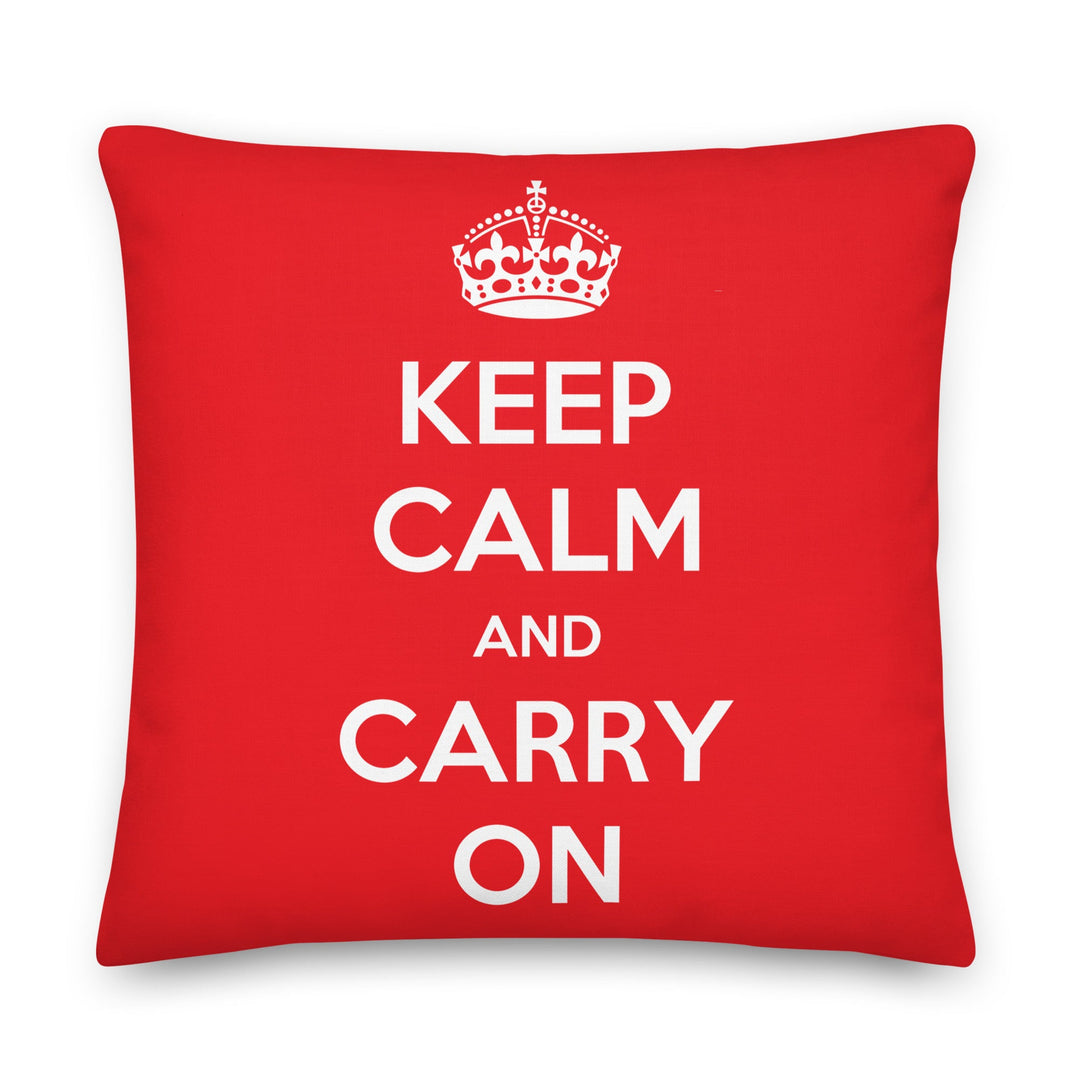 Premium-Kissen Keep Calm and Carry on British Government 56x56 cm (22″×22″) artlia