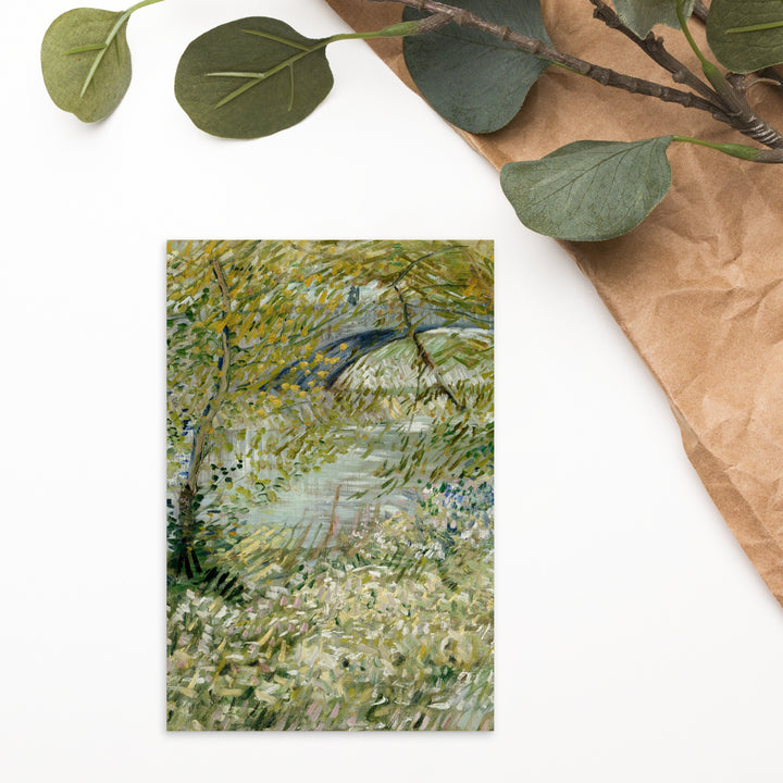 Postkarte - Van Gogh, Seineufer im Frühling an der Pont de Clichy