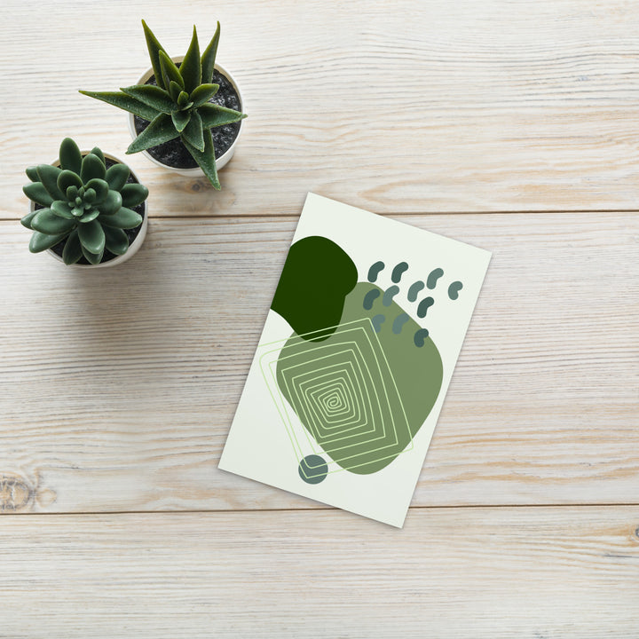 Carte postale - Spirale verte