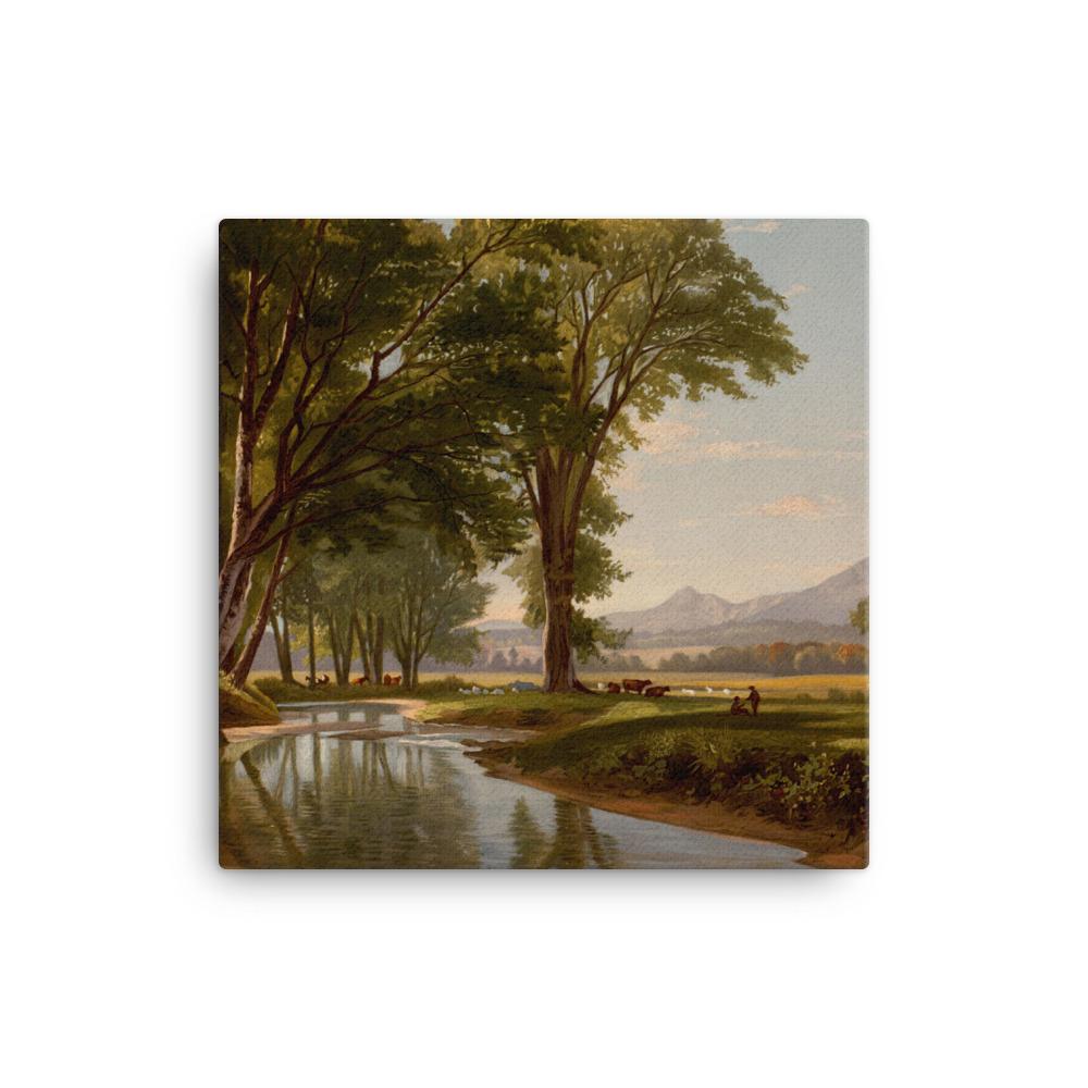 Bach durch Conway Wiesen - Leinwand Boston Public Library 30x30 cm artlia