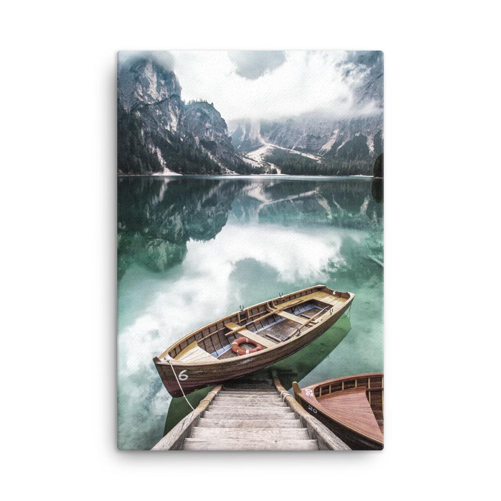 Braies Lake - Leinwand Kuratoren von artlia 61x91 cm artlia