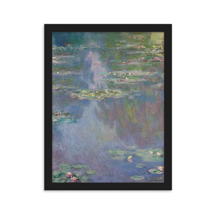 Claude Monet, Seerosen - Poster im Rahmen Claude Monet Schwarz / 30×40 cm artlia