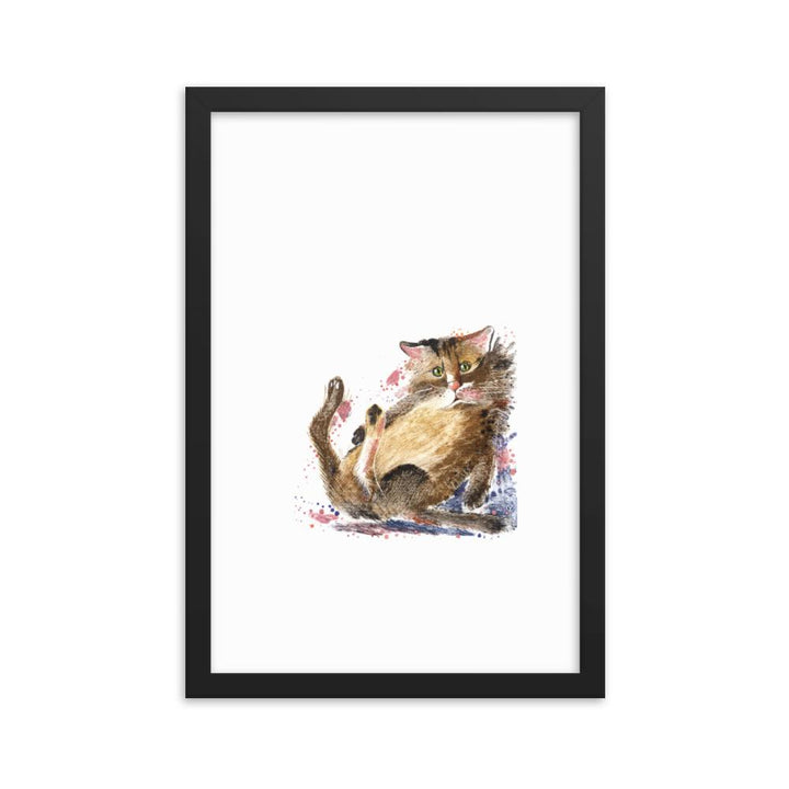 Dom Katze - Poster im Rahmen Sergej Uchatsch Schwarz / 12×18 artlia