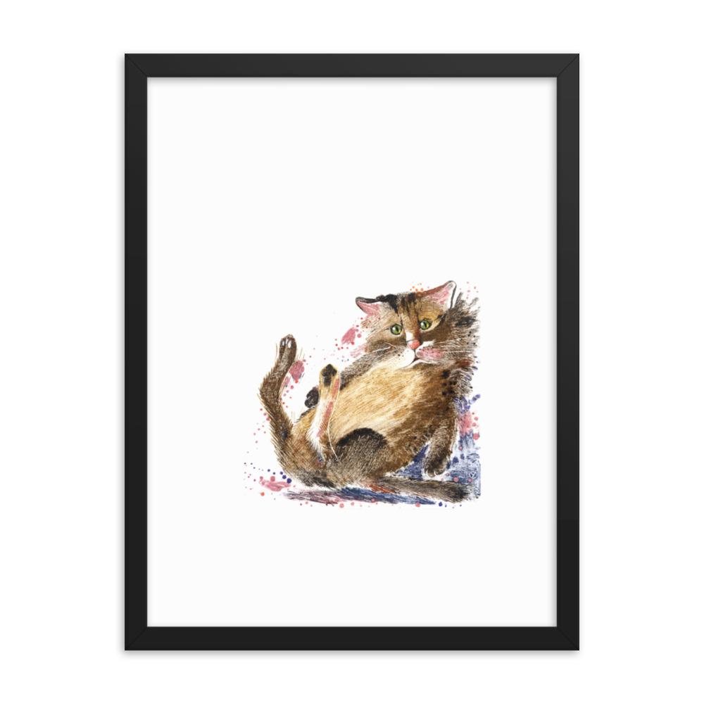 Dom Katze - Poster im Rahmen Sergej Uchatsch Schwarz / 18×24 artlia