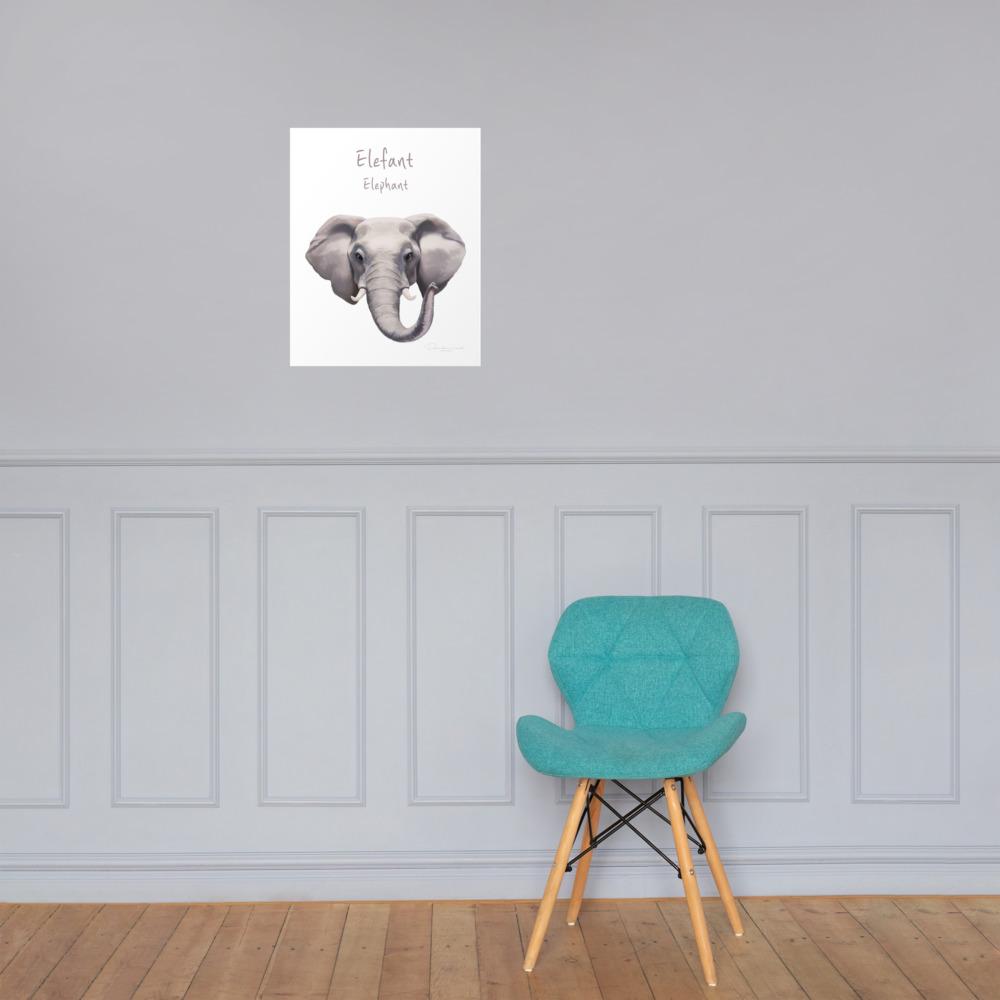 Elefant - Poster für Kinder dear.bon.vivant 41x51 cm artlia