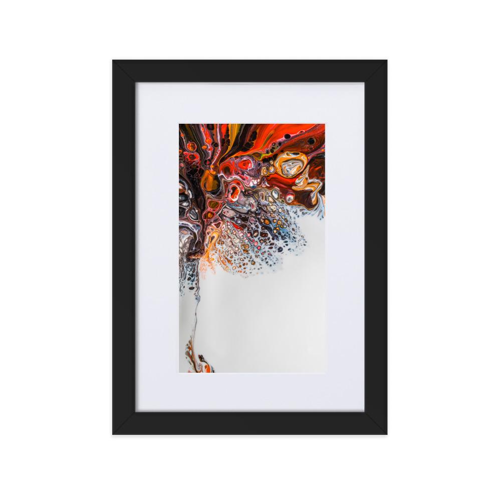 Fractal Abstract 03 - Poster im Rahmen mit Passepartout Alexandru Antoci Schwarz / 21×30 cm artlia