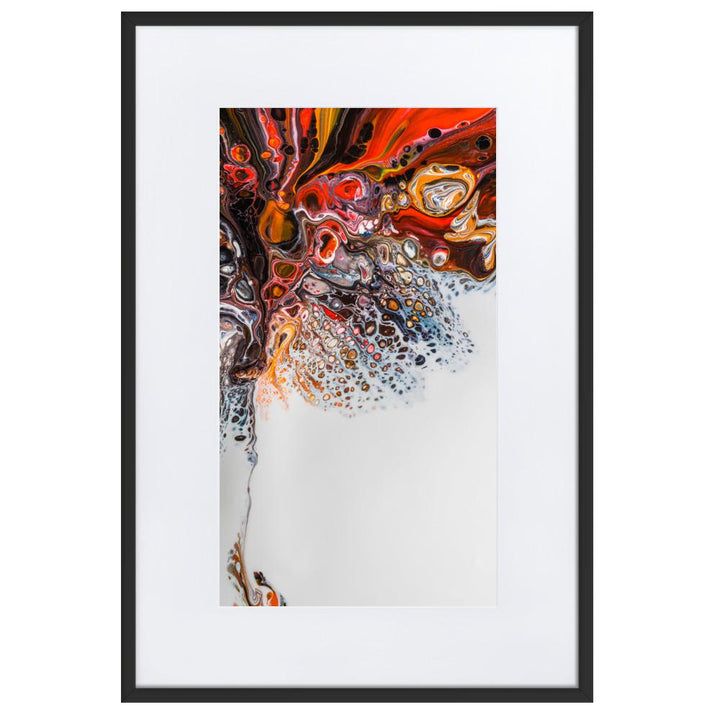 Fractal Abstract 03 - Poster im Rahmen mit Passepartout Alexandru Antoci Schwarz / 61×91 cm artlia