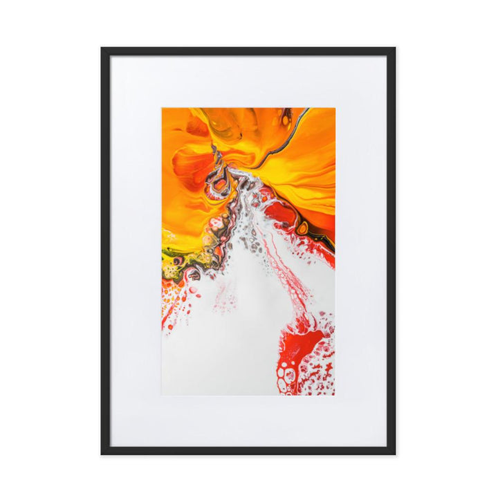 Fractal Abstract 05 - Poster im Rahmen mit Passepartout Alexandru Antoci Schwarz / 50×70 cm artlia