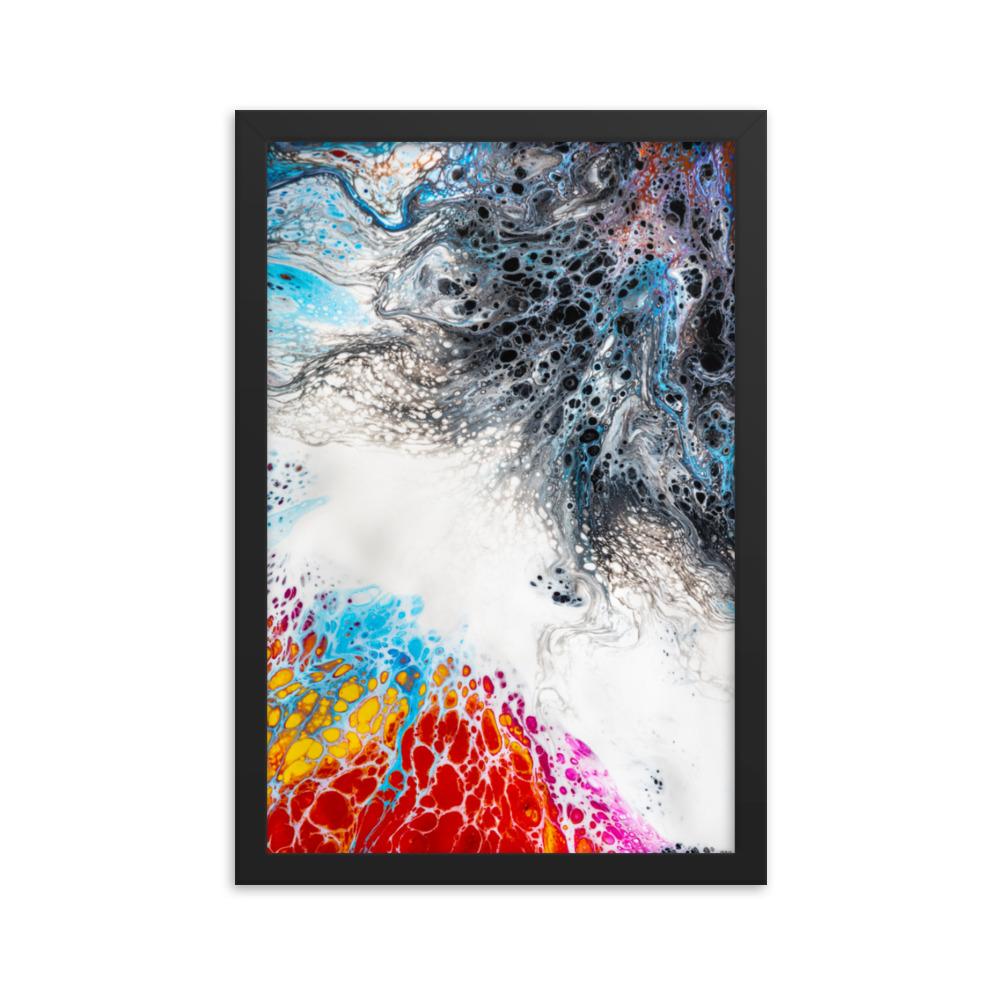 Fractal Abstract 06 - Poster im Rahmen Alexandru Antoci Schwarz / 30x45 cm artlia