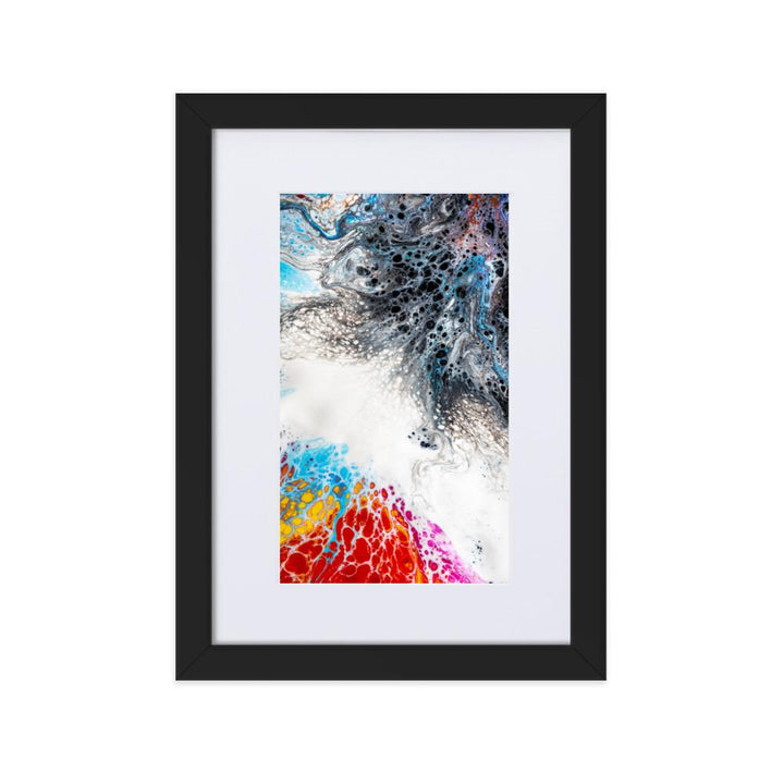 Fractal Abstract 06 - Poster im Rahmen mit Passepartout Alexandru Antoci Schwarz / 21×30 cm artlia