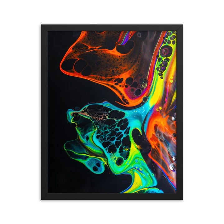 Fractal Abstract 08 - Poster im Rahmen Alexandru Antoci Schwarz / 41x51 cm artlia