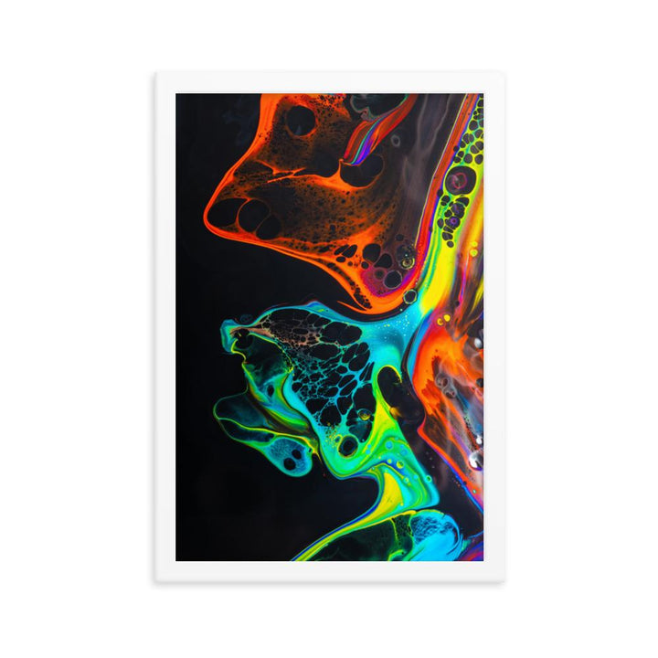 Fractal Abstract 08 - Poster im Rahmen Alexandru Antoci Weiß / 30x45 cm artlia