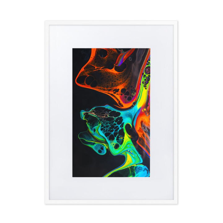 Fractal Abstract 08 - Poster im Rahmen mit Passepartout Alexandru Antoci Weiß / 50×70 cm artlia