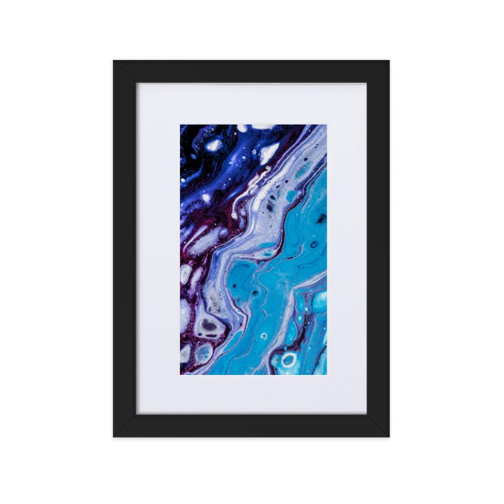 Fractal Abstract 09 - Poster im Rahmen mit Passepartout Alexandru Antoci Schwarz / 21×30 cm artlia