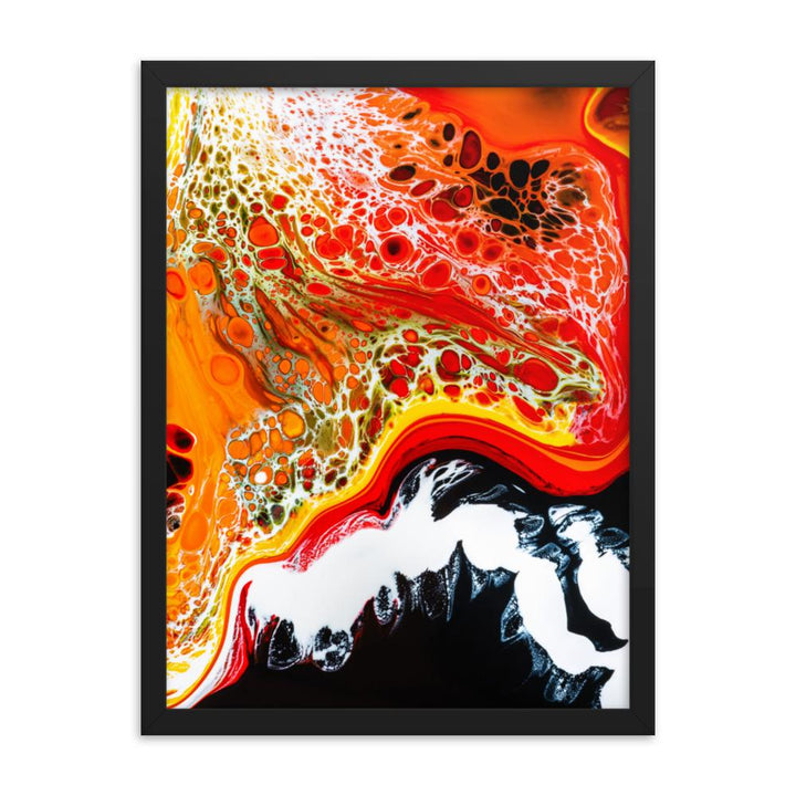 Fractal Abstract 10 - Poster im Rahmen Alexandru Antoci Schwarz / 30x41 cm artlia