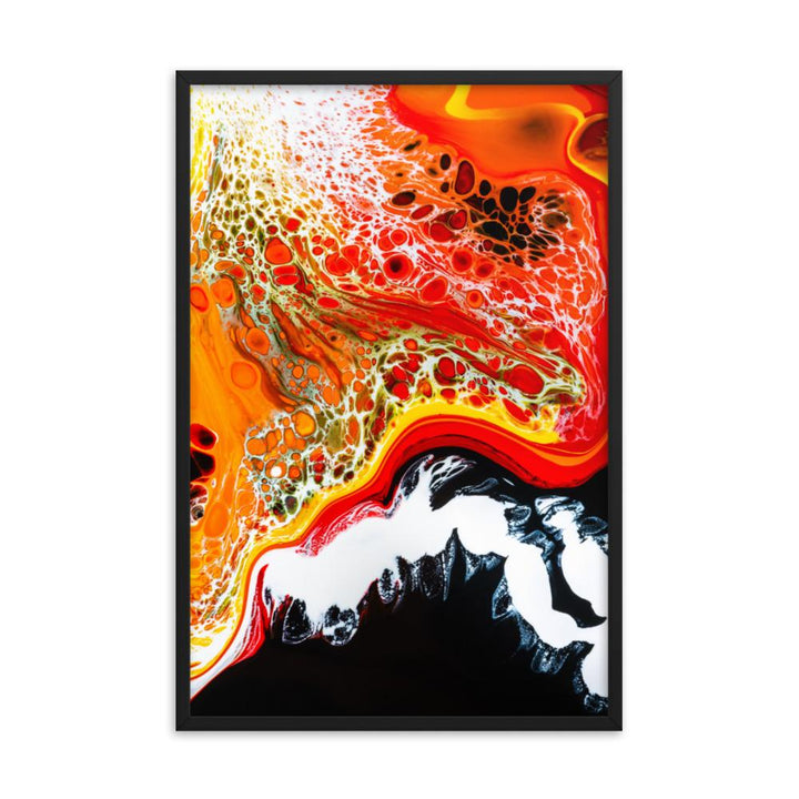 Fractal Abstract 10 - Poster im Rahmen Alexandru Antoci Schwarz / 61x91 cm artlia