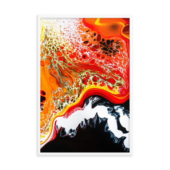 Fractal Abstract 10 - Poster im Rahmen Alexandru Antoci Weiß / 61x91 cm artlia