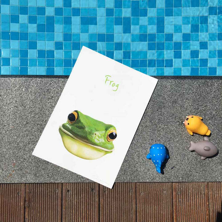 Frosch - Poster im Rahmen für Kinder dear.bon.vivant artlia