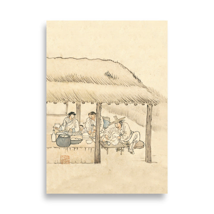 Gasthaus, Kim Hong-do - Poster Hong-do Kim 21×30 cm artlia