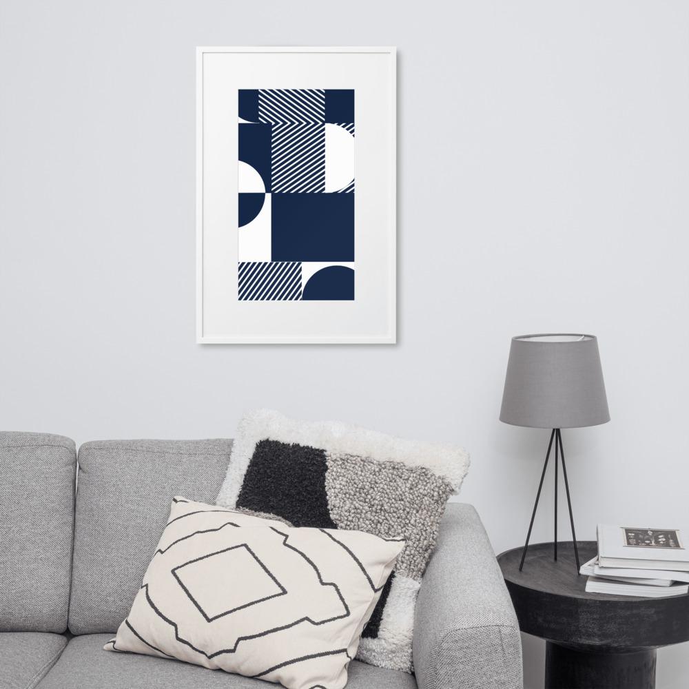 Geometric 48 - Poster im Rahmen mit Passepartout artlia artlia