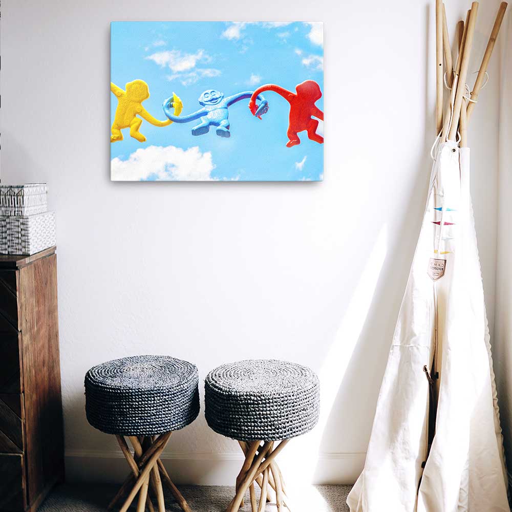 Himmlisches Teamwork - Leinwand Kuratoren von artlia 46x61 cm artlia