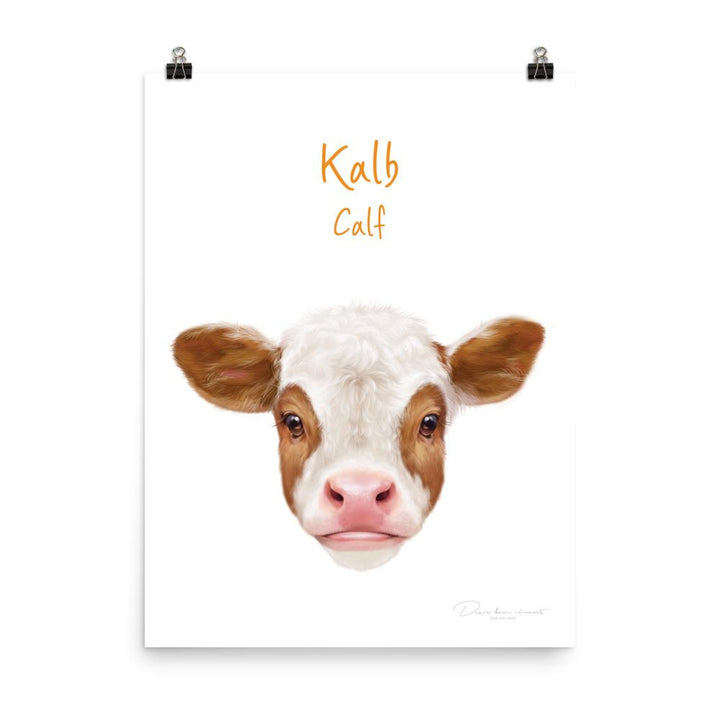 Kalb - Poster für Kinder dear.bon.vivant 30x41 cm artlia