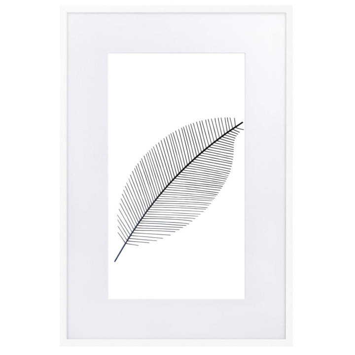 Leaf X Ray - Poster im Rahmen mit Passepartout Kuratoren von artlia Weiß / 61×91 cm artlia