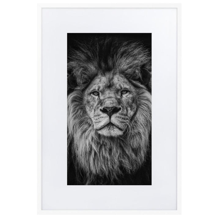 Loewe Lion - Poster im Rahmen mit Passepartout artlia Weiß / 61×91 cm artlia