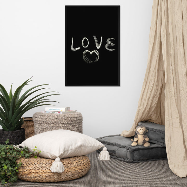 Love with Heart - Poster im Rahmen Kuratoren von artlia artlia