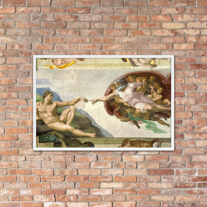 Michelangelo, Creation of Adam - Poster im Rahmen Michelangelo artlia