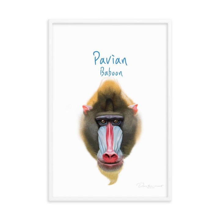 Pavian - Tier Poster für Kinder dear.bon.vivant artlia