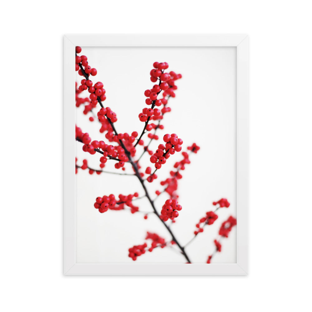 Red Berries - Poster im Rahmen Kuratoren von artlia Weiß / 30×40 cm artlia