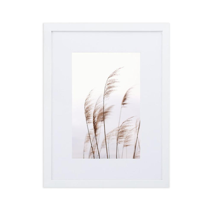 Reeds 01 - Poster im Rahmen mit Passepartout artlia Weiß / 30×40 cm artlia