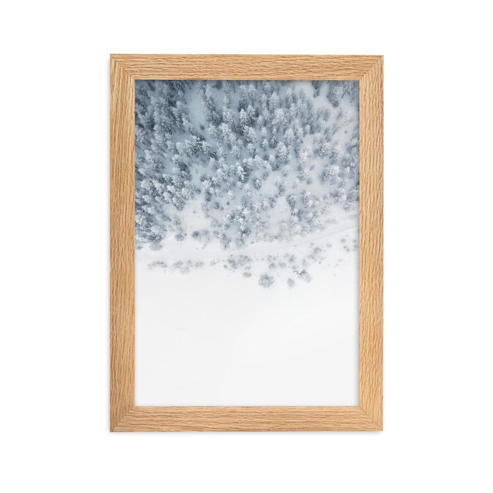 Snow Landscape 5 - Poster im Rahmen artlia Oak / 21×30 cm artlia