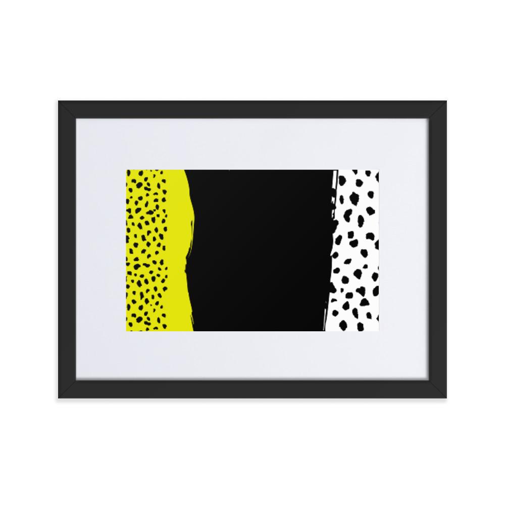 Spots - Poster im Rahmen mit Passepartout artlia Schwarz / 30×40 cm artlia