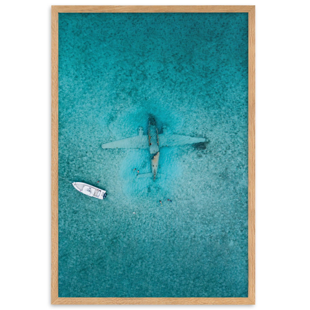 Sunken Plane - Poster im Rahmen Kuratoren von artlia Oak / 61×91 cm artlia