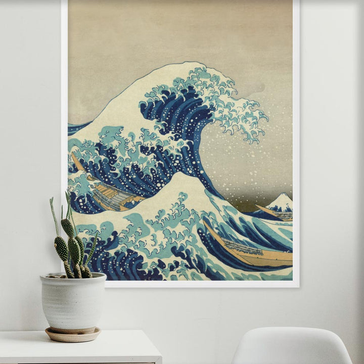 The Great Wave Hokusai - Poster im Rahmen Katsushika Hokusai artlia