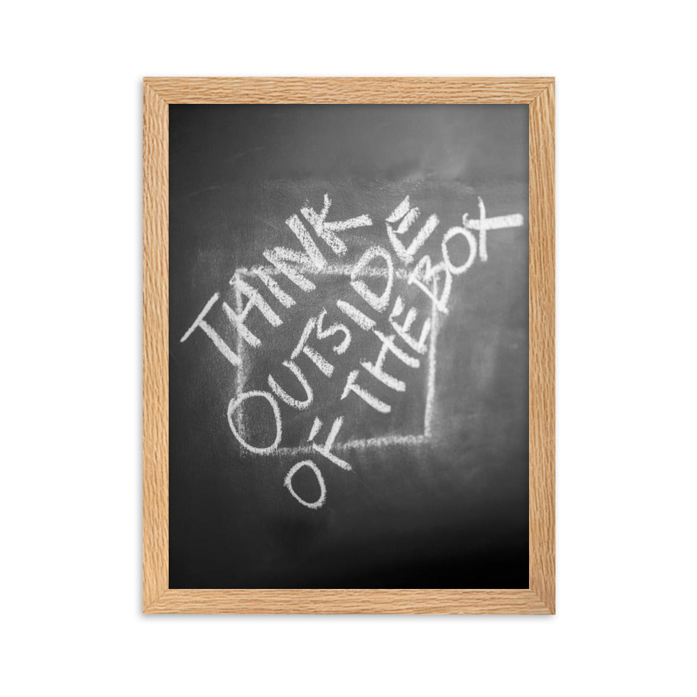 Think outside of the box - Poster im Rahmen Kuratoren von artlia Oak / 30×40 cm artlia